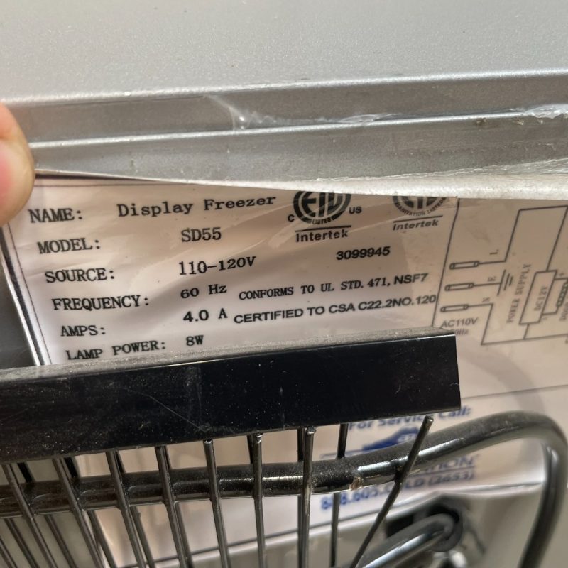 Alamo SD55 Countertop Glass Door Display Freezer - Image 13