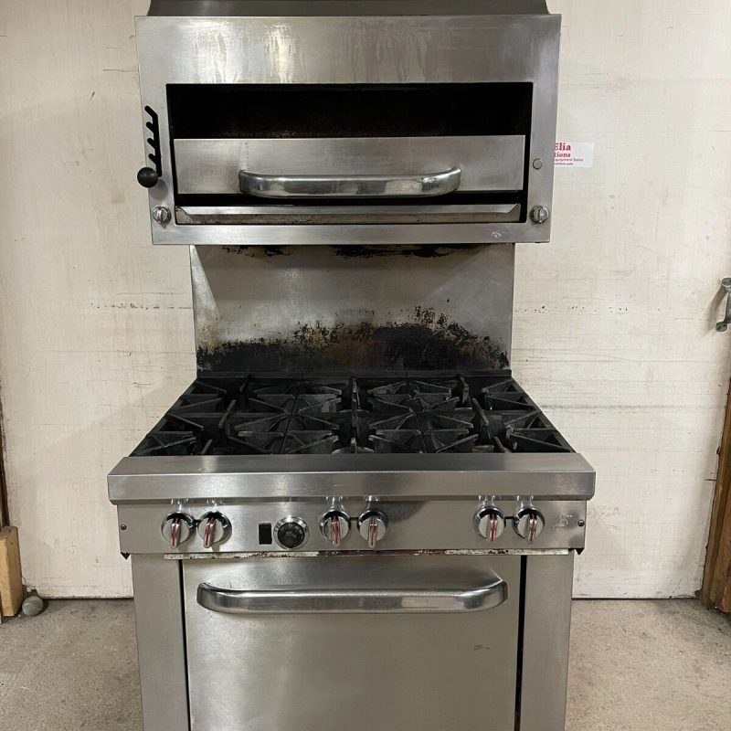 Southbend S36D 6 Range Burner w/ Oven and Salamander
