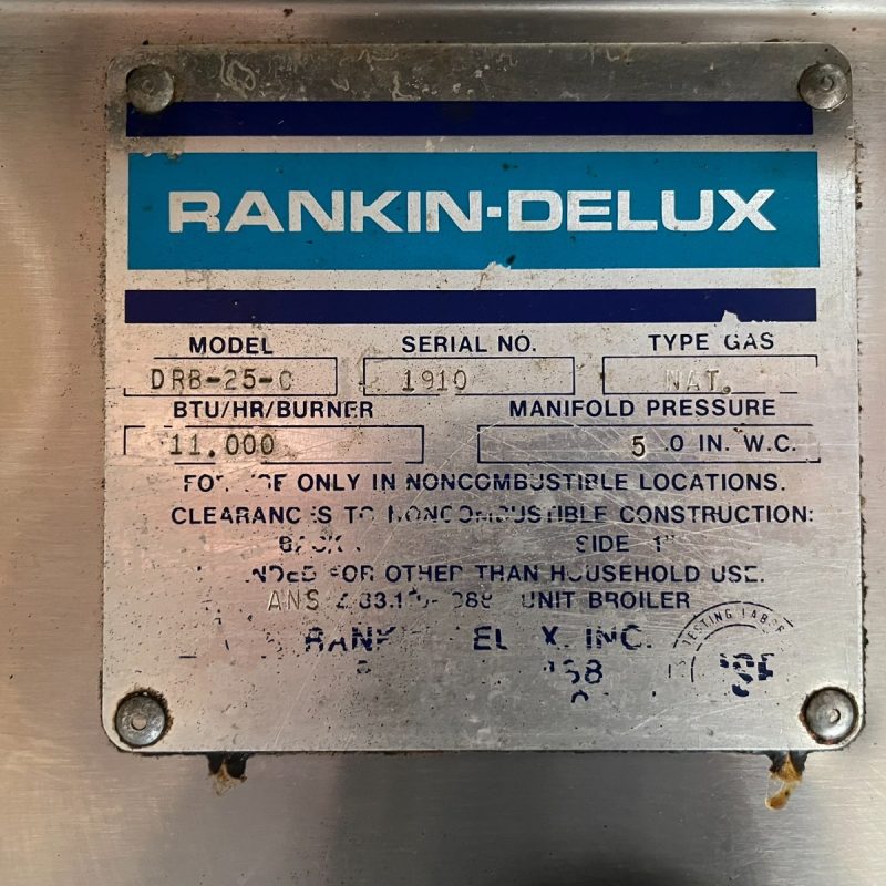 Rankin-Delux DRB-25-C Radiant Charbroiler Propane - Image 8