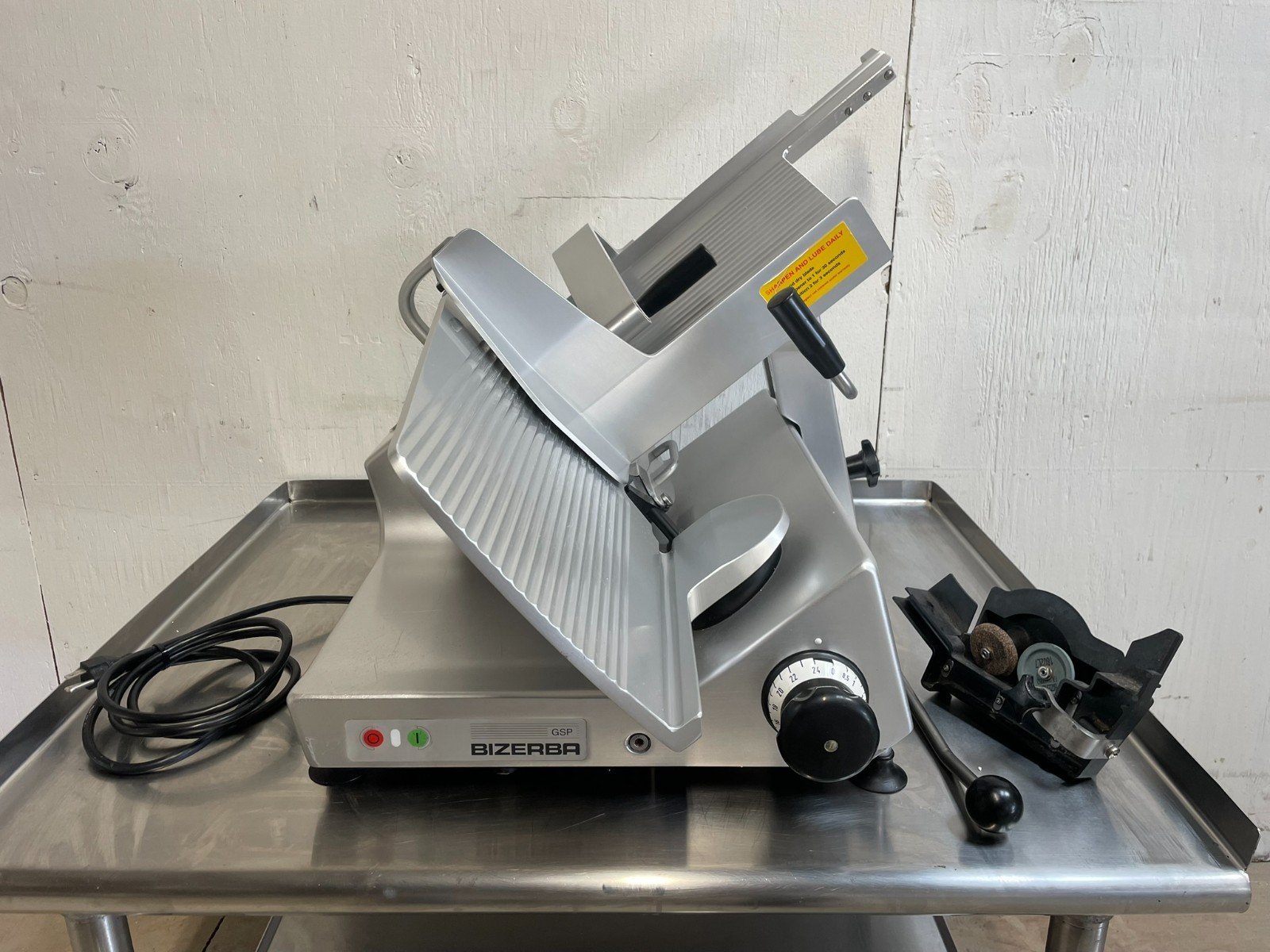 Bizerba SE-12 Manual GSP H Deli Slicer with Sharpener