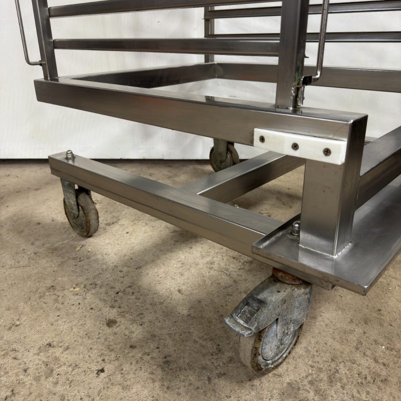 Stainless Steel 12 Tier Roll-In Rack on Casters - Image 11