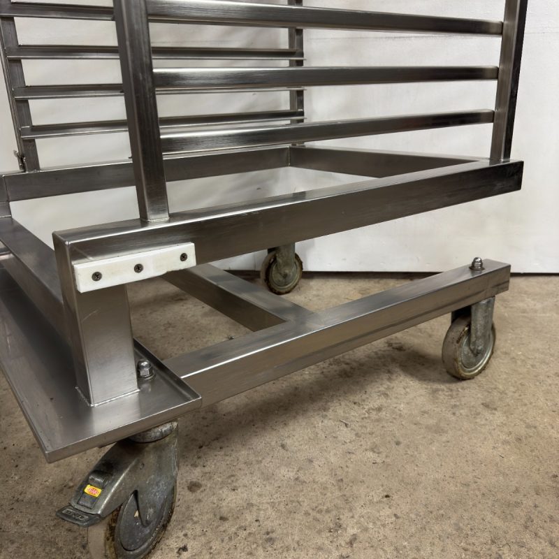 Stainless Steel 12 Tier Roll-In Rack on Casters - Image 12