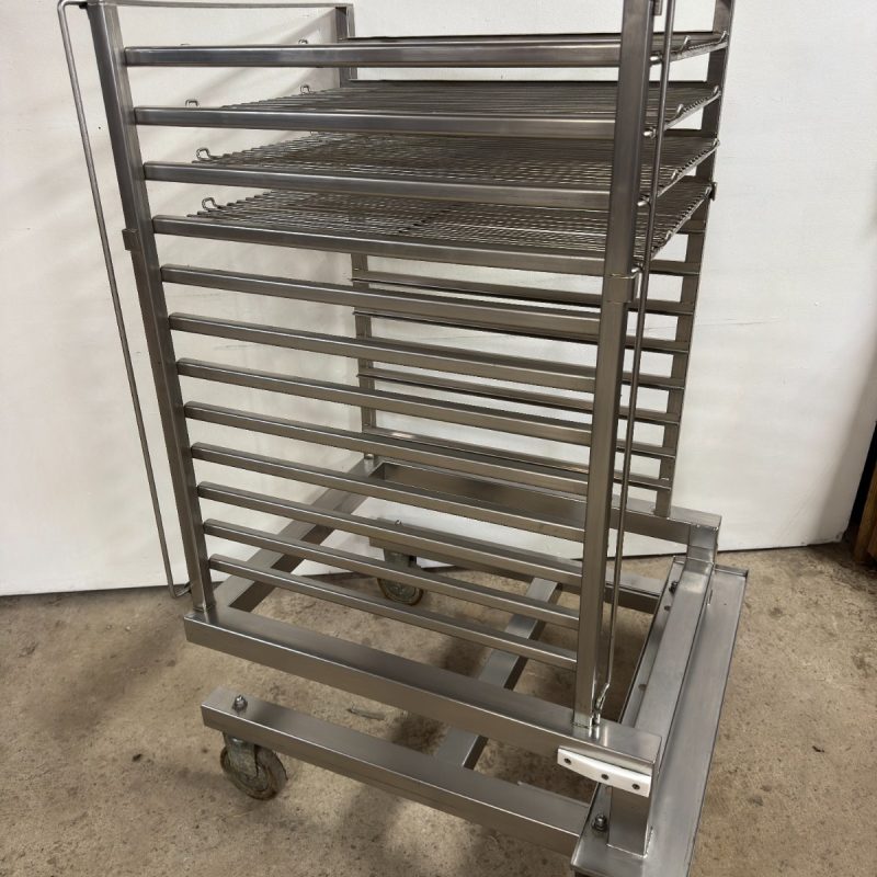 Stainless Steel 12 Tier Roll-In Rack on Casters - Image 4