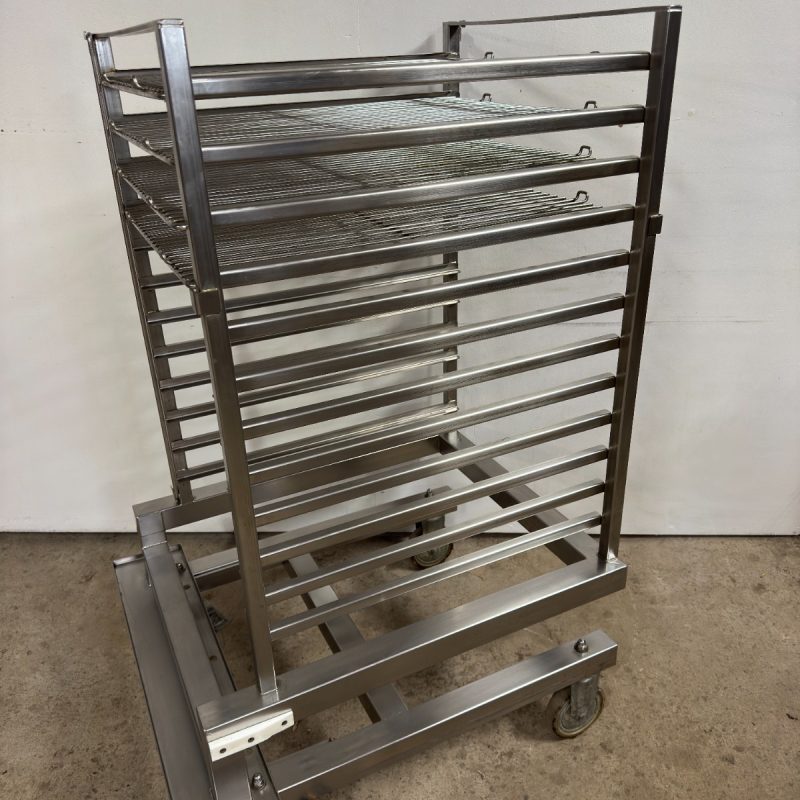 Stainless Steel 12 Tier Roll-In Rack on Casters - Image 5