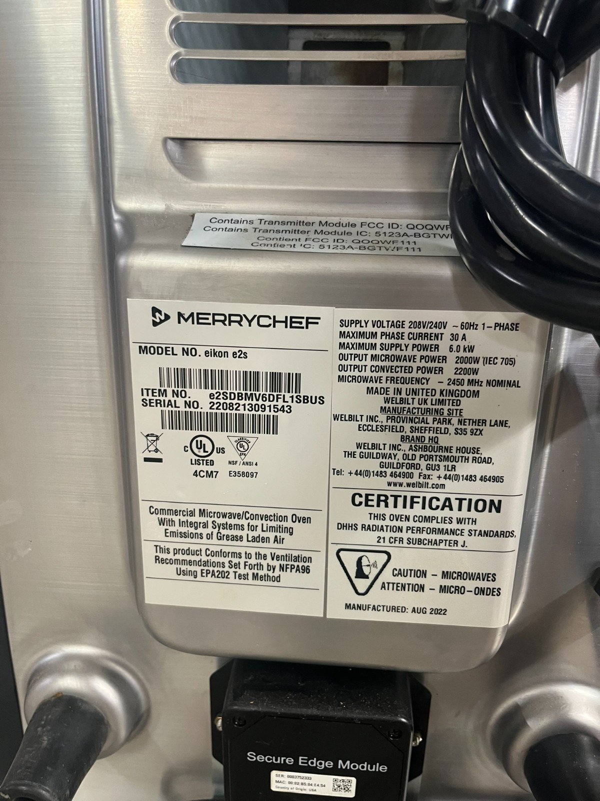 2022 Merrychef Eikon E2S High Speed Oven - Image 10