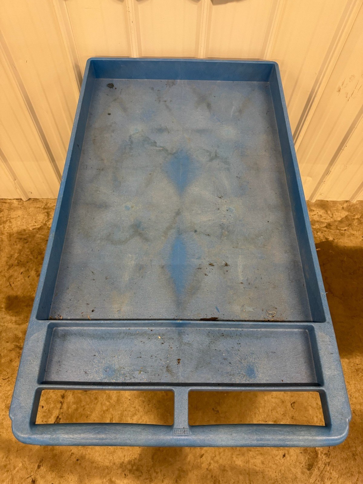 Blue Plastic Utility Cart on Casters - Image 7