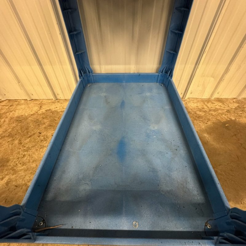 Blue Plastic Utility Cart on Casters - Image 8